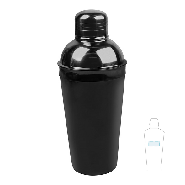 Shaker Cobbler 500 Ml Schwarz Edelstahl